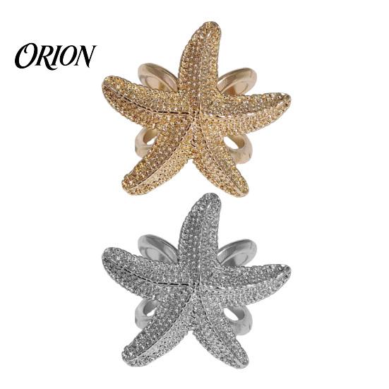 Stylish Gift for Her Starfish Alloy Scarf Buckle, Multi-functional Elegant Ring, Unique Pin Bohemian Ocean Theme Clothing Accessories Daily