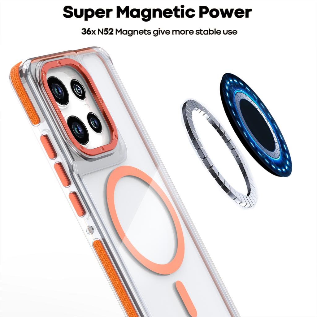 Luxury Shockproof Magnetic Clear Case for OPPO Reno 13 12 11 10 13F 12F A5 Pro A80 A79 A78 5G A60 A40 A58 A38 4G Magsafe Cover