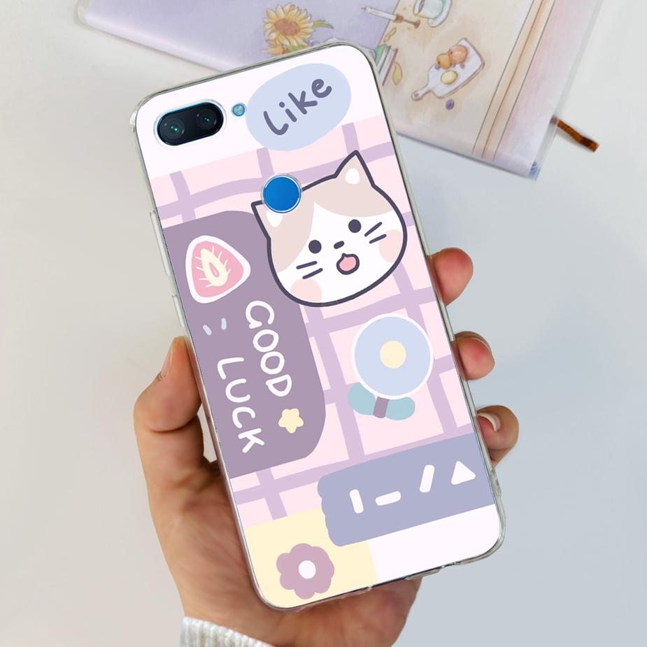 For Xiaomi Mi 8 Lite Case Cute Painted Cover Clear Silicone Phone Case For Xiaomi Mi 8 Lite 8Lite Back Cover 6.26'' Fundas Coque