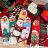 Wennie Oni Women's Plush Christmas Socks - Cozy Coral Fleece Winter Sleep & Warm Floor Socks with Cute Cartoon Design