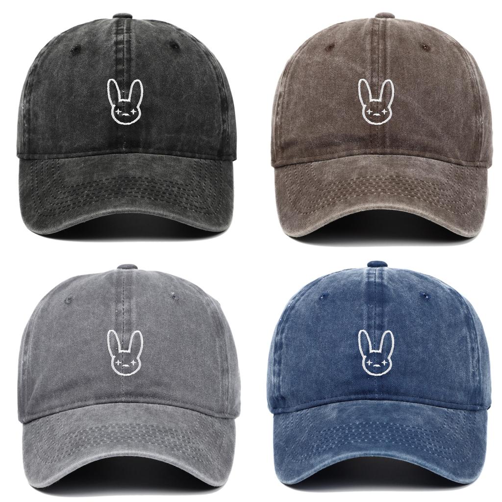 Bad Rabbit Embroidered Cotton Twill Baseball Cap With Adjustable Fit For Daily Use