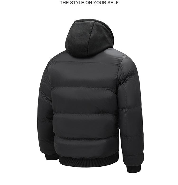 Men's Fashionable Hooded Cotton Jacket – Warm, Thick Winter Coat
