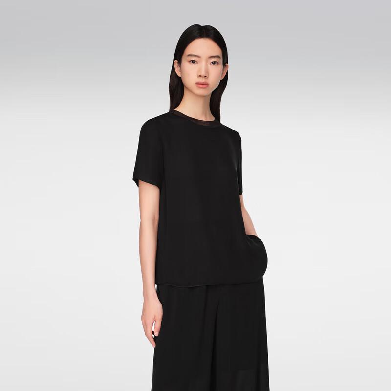 OVV Women s Heavy Silk Ribbed Short Sleeve T-Shirt L