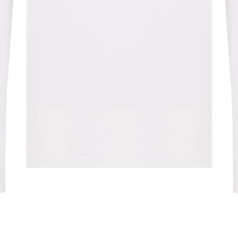 Emporio Armani Ss24 Solid Color Letter Logo Embroidered Crew Neck Casual Long Sleeve T-Shirt Men tops White 111984-4F511-00010