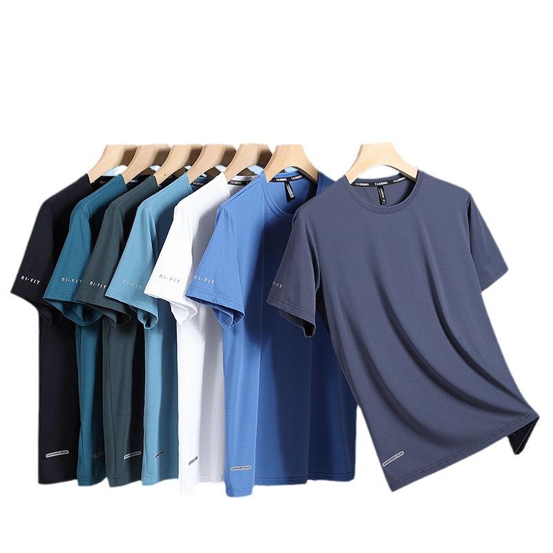 Men's Plus Size Quick-drying Ice Silk Short Sleeve Sports T-shirt