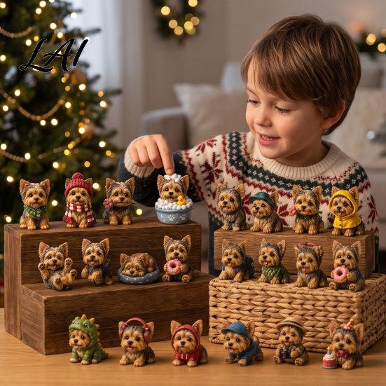 Tiered Tray 2026, 24 Advent Calendar Decor Goat Day Christmas Countdown with Unique Mini