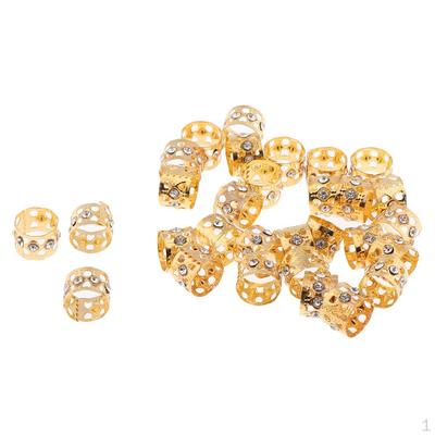 30pcs Adjustable Braids Cuffs Beads Clip Dread Tube