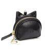 Portable Brand Genuine Leather Frog Shape Coin Pouch, Mini Zipper Key Holder Wallet with Detachable Key Ring for Pocket & Bag
