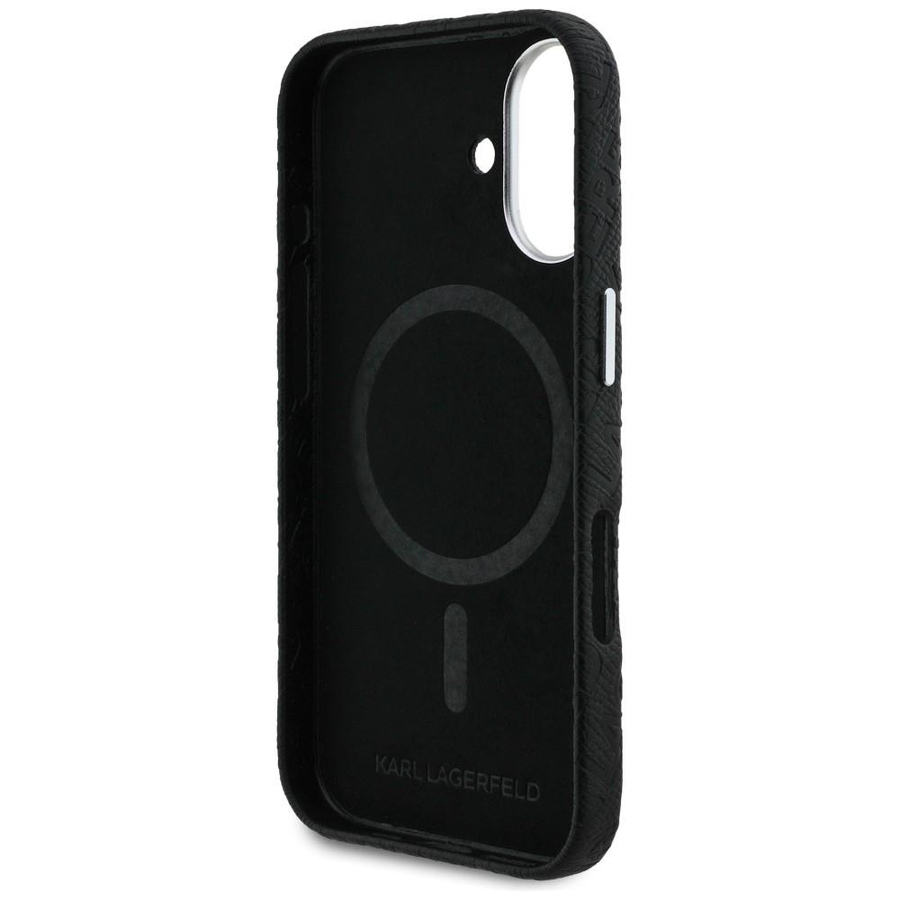 Karl Lagerfeld FW Stamped Karl MagSafe Case for iPhone 16 Black