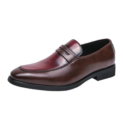 Fashion Italian Brand Classic Brown Flat Shoes Soft Soled Lightweight Men's Business Casual Shoes Versatile Men's Groom Wedding Shoes
