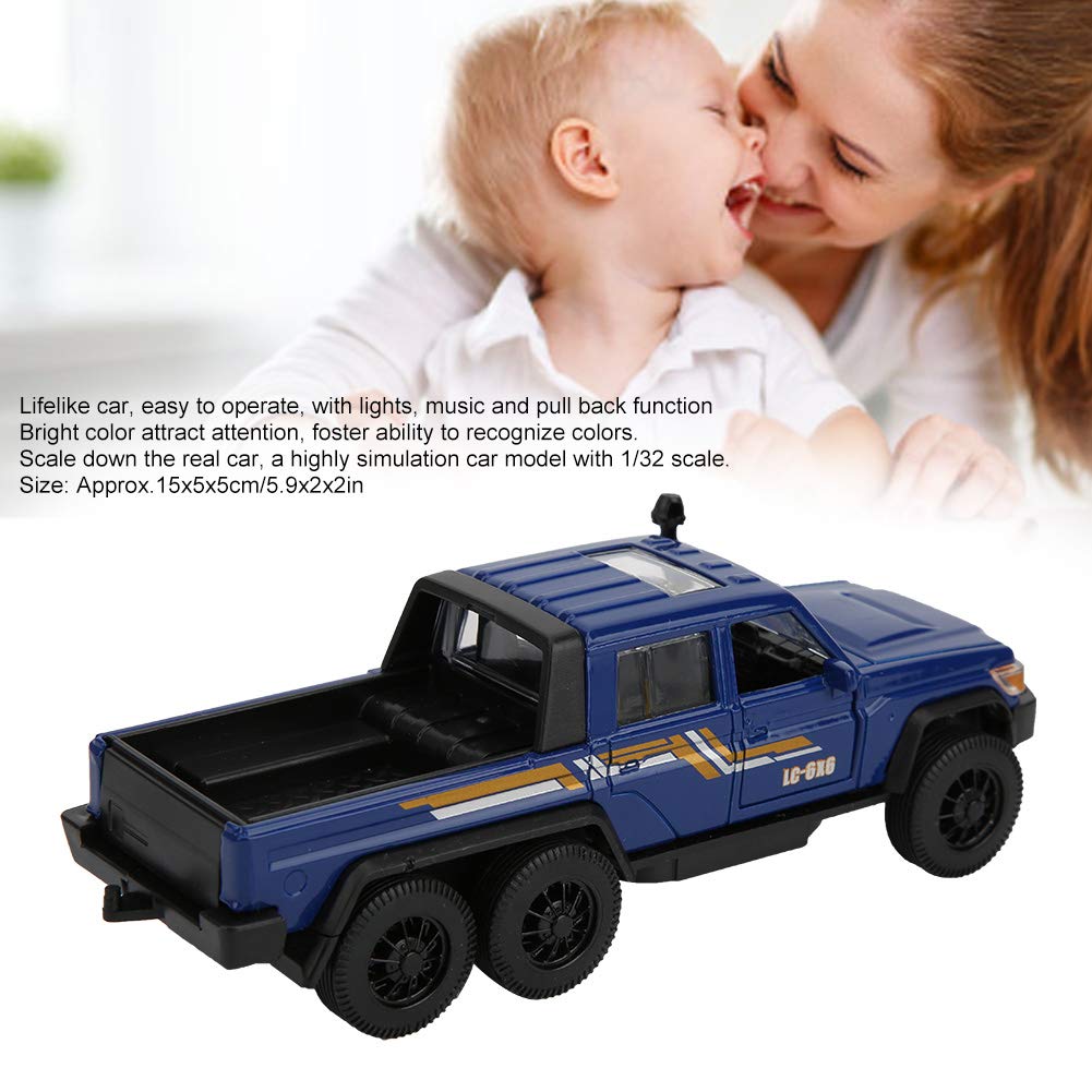 Automodell Toyota LC-6X6 im Maßstab 1/32, Legierungs-ABS-Material, Legierungsautospielzeug, hohe Simulation, langlebig, robuste, helle Farbe, für Geschenke