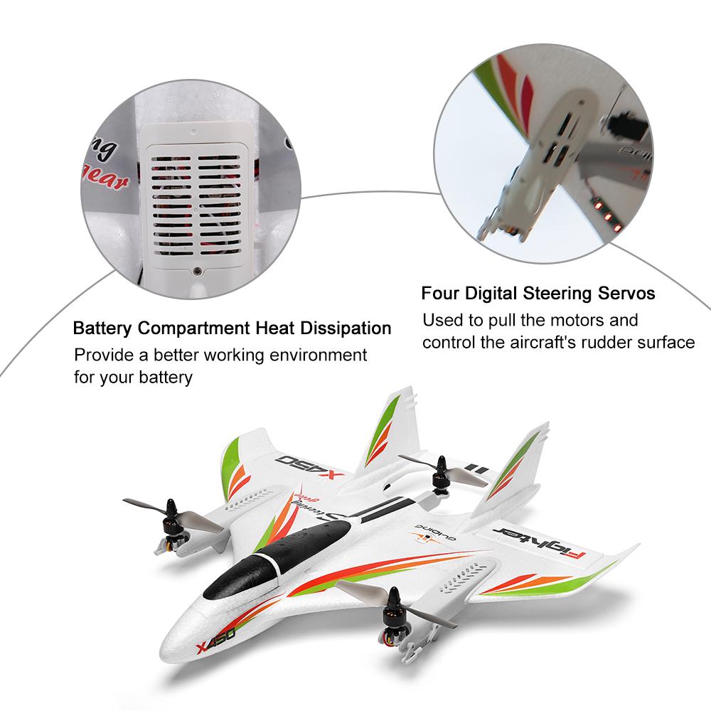WLtoys XK X450 RC Flugzeug RC Segelflugzeug Starrflügelflugzeug mit 3 Modellen 2,4G 6CH 3D/6G RC