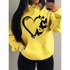 Combination Of Love And Butterfly  Pattern Hoody Women Hip Hop Street Hoodies Trendy Pocket Clothes Vintage Multicolor Hoodie