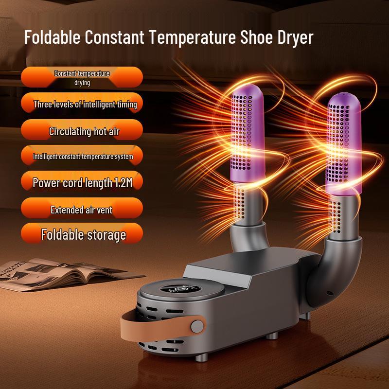 "Tragbarer Faltbarer Schuhtrockner mit Timer, Schnelltrocknend, Entfeuchtung, Geruchskontrolle und Konstanttemperatur-Funktionen"