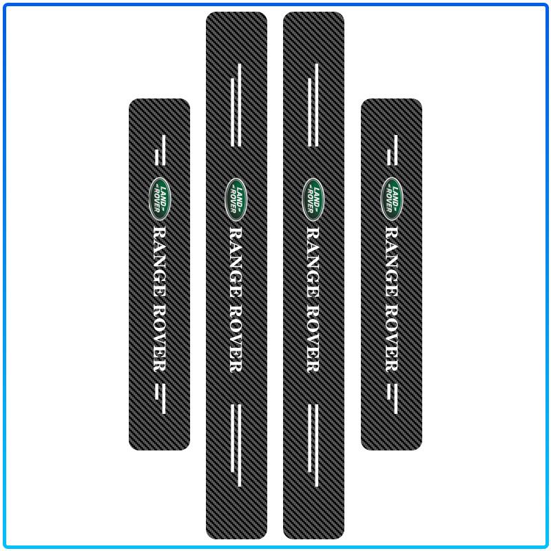 4Pcs Carbon Fiber Car Door Sill Protection Sticker Anti-scratch Refit For Land Rover Freelander 2 L2 L319 L462 LF Range Sport Evoque L322 Discovery 2