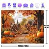 Autumn Harvest Festival Garage Door Banner - Durable polyester fabric featuring vibrant pumpkinszyc