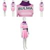 Dragon Ball Bulma Cosplay-Kostüm für Halloween und Anime-Conventions, aus Polyester, mit niedlichem Design für Damen