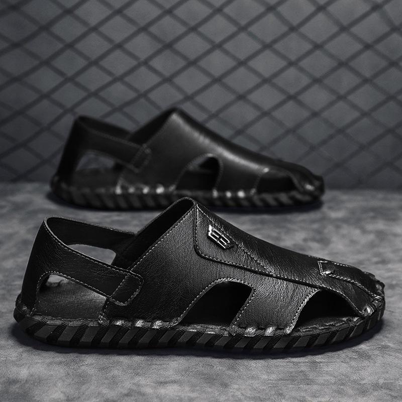 

Roman slippers men s summer 2024 new casual sandals one-word drag retro soft-soled beach shoes men s outdoor 44