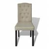 VidaXL 6x Chaise de Salle à Manger Poil de Chameau Chaise de Salon Cuisine 160790