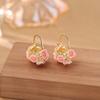 1 pair Shiny Flower Basket Ear Cuff Temperament Sweet Fairy Style Earrings  Birthday