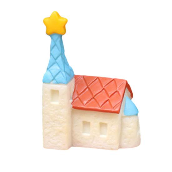 Mini House Micro Landscape Accessory Resin Miniature House Figurine Fairy Garden Ornament for Bonsai Terrarium Crafts