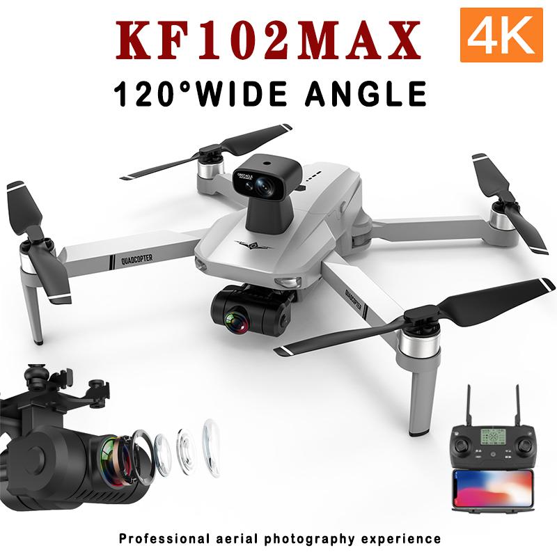 KF102MAX Drone 4K HD Câmera 2.4G WiFi GPS 2-Axis anti vibração Gimbal Quadcopter Motor Brushless