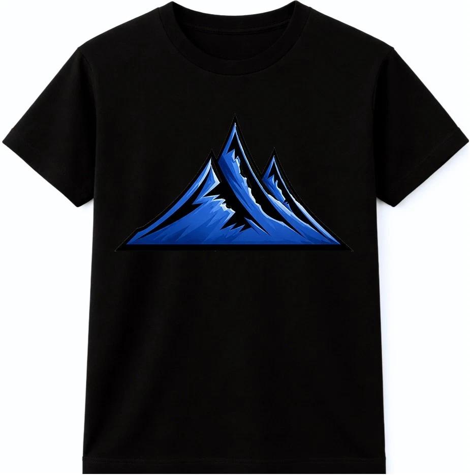 Минималистичная футболка с графикой гор Минималистичные вершины Природа Приключения на свежем воздухе Футболка L