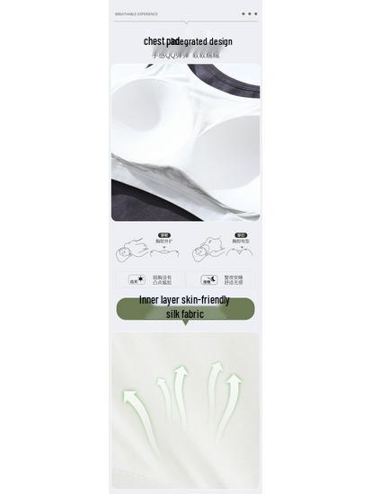 Women's Square Neck Latex Camisole with Built-in Padded Vest - Covers Underarm Fat