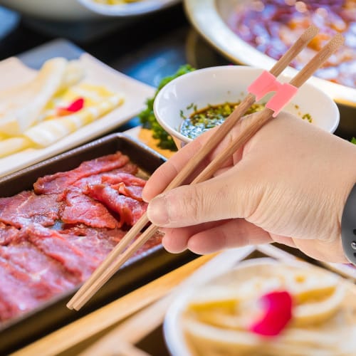 PRETYZOOM Training Chopsticks, Chopstick Helper, Practice Aid, Non-Slip, Interchangeable, for Adults and Children, Training Tool, Home Use, Pack of 6,