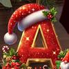 Hanging Decoration 26 Pcs Letters Christmas Ornaments, A-Z Alphabet Acrylic Tree Ornament Decoration, Personalized Initial Pendant with Santa Hat for