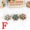 24pcs/set Wooden Christmas Tree Ornaments Snowflakes Stars Elk DIY Christmas Hanging Pendant