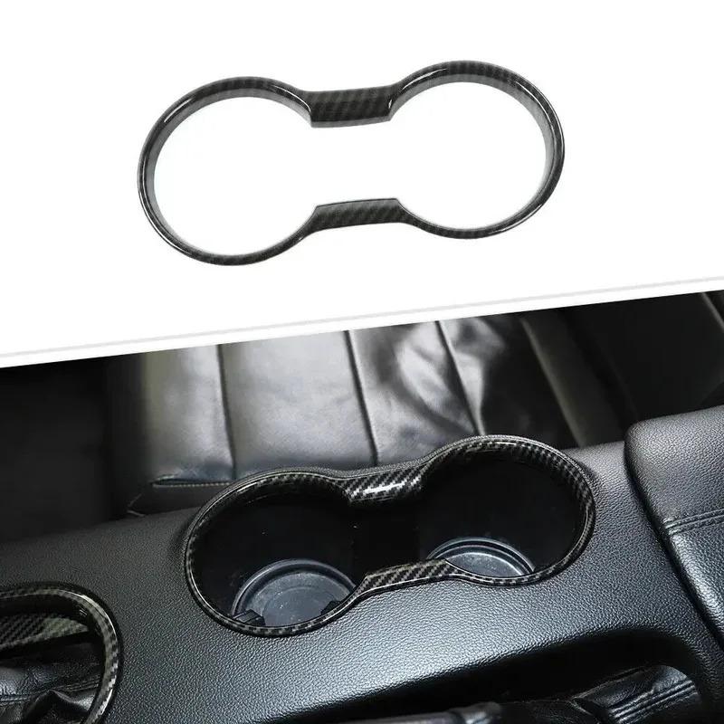 For Ford Mustang carbon fiber cup holder cover frame Car interior accessories decoration 2026 2026 2020 2016 2017 2018 2019