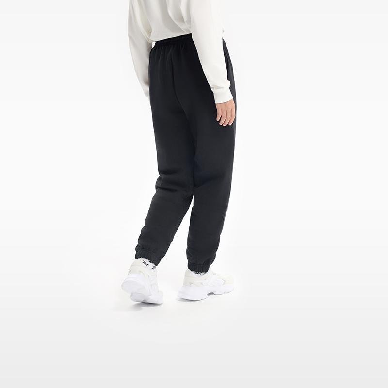 Reebok Casual Fashion Versatile Comfortable Knitted Sports Pants Unisex bottoms Black 24FRM613UGH0