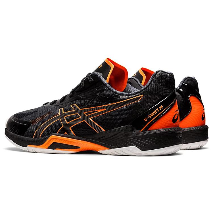 ASICS Fabric Fashion Abrasion Resistant Coverage Support Low top Training Shoes Men's Black Orange 1053A042-001