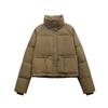 Short Standing Collar Short Coats Down Cotton Jacket Women's Winter New Item Korean Version Loose and Slimming Bread Jacket