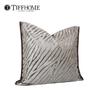 TiffHome Zebra Pattern Dark Brown Trim Throw Pillow Soft Decorative Cushion for Sofa Bedroom Living Room Modern Accent Pillow