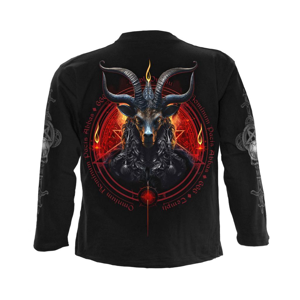 Spiral Direct Unisex Adult Baphomet Back Print Long-Sleeved T-Shirt