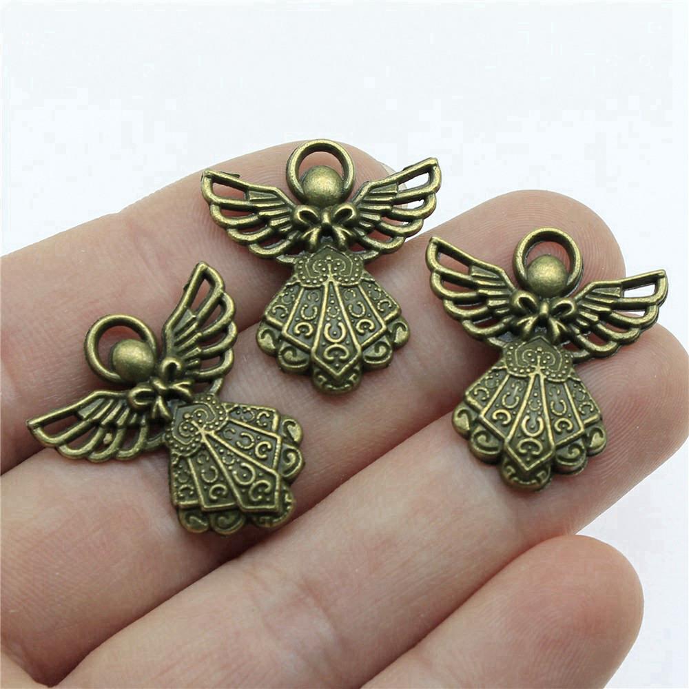 

Подвеска в виде ангела, Женские украшения, Массивные этнические детали и компоненты A11-10pcs-26x23mm