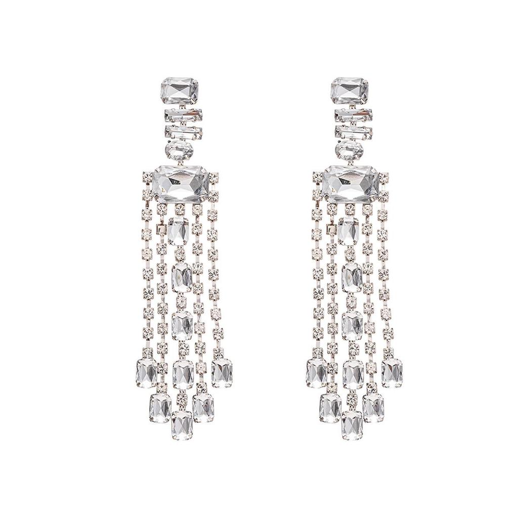 Silver Needle High-End Fashion Tassel Earrings – Elegant European & American Style with Niche Design Sense.