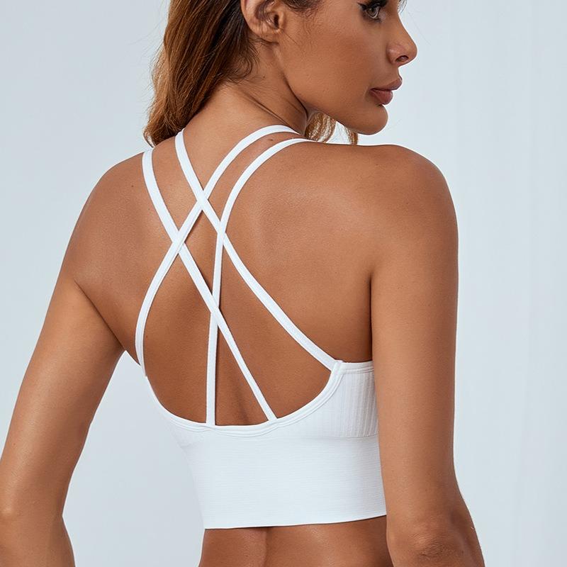 New solid color beauty back yoga bra, nude beauty back sports underwear