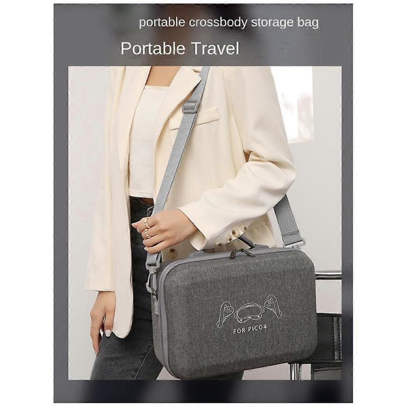 Handbag for PICO 4 VR Headset EVA Hard Storage Bag Box Crossbody Bag Travel Carrying Case