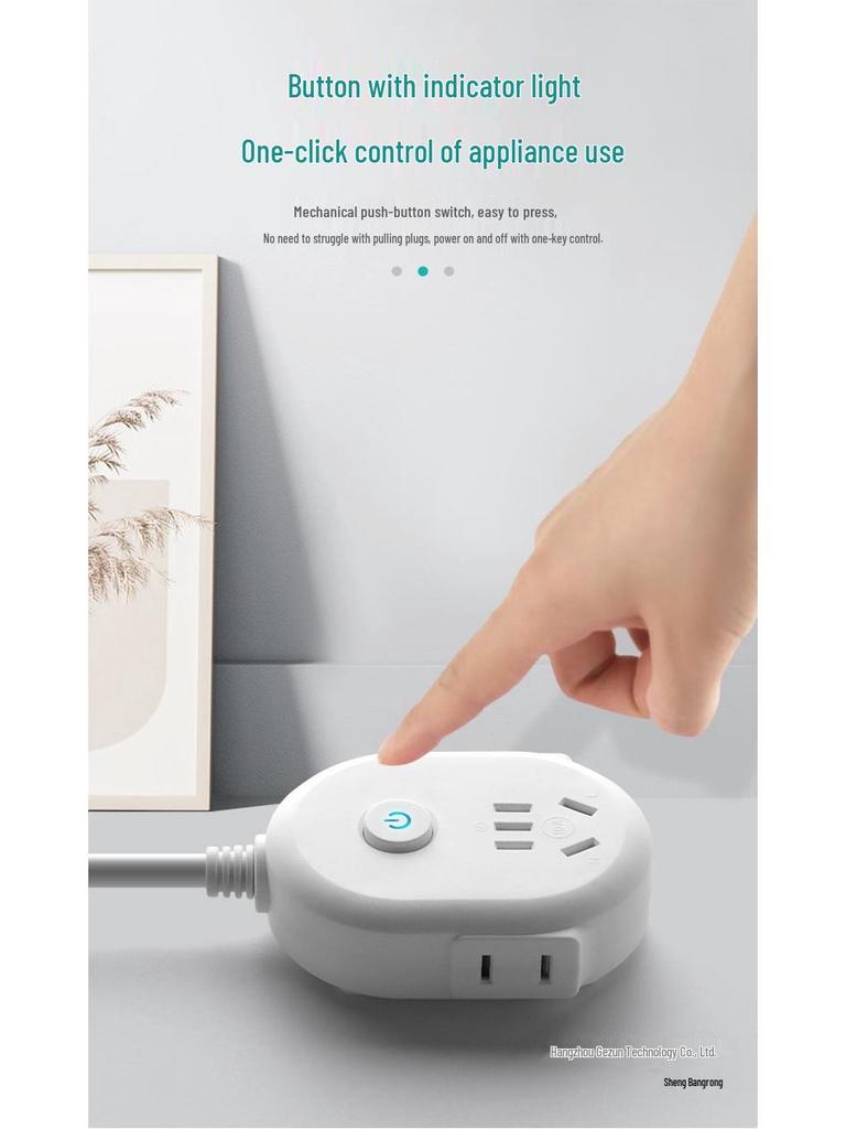 Multi-Socket Power Strip Extension Cord with Switch