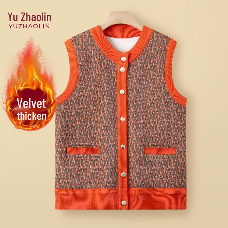 

YUZHAOLIN Женский жилет куртка плюс вельвет осень/зима XL (under 100 jin)