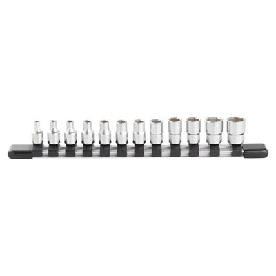 Tone HSB212 1/4" (6.35mm) Socket Set (Hexagonal with Holder), Includes 12 Pieces