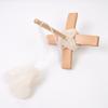 Crosses-Shaped Wooden Turkish Spindle Drop Spindle Crocheting Spinner Tool Sewing Accessories for Yarn Weaving Wool