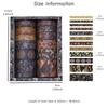 12 rolls/box Retro Landscape Washi Tape Creative Floral Mountain Crane Design Sticker Rolls Scrapbook Gift Wrapping