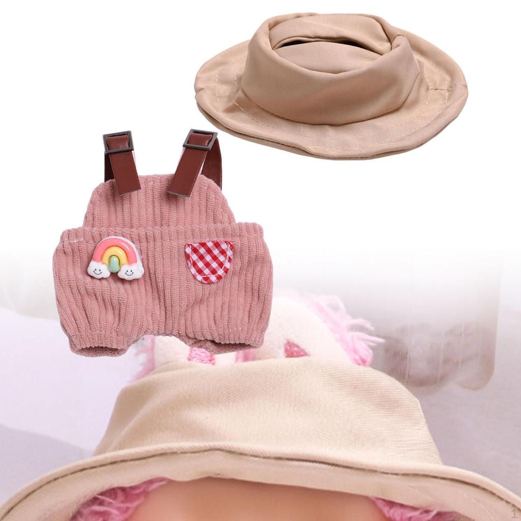 Plush Doll Clothes for 1517cm Accessories Dress up DIY Cute overalls
