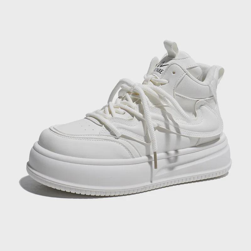 2025 Spring White Platform Sneakers for Women - Korean Style Casual Sports Shoes S6102051