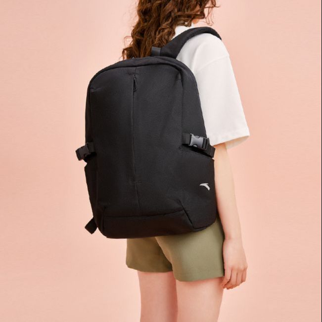 New Anta Fabric Backpack Regular Unisex Black 192357151-1