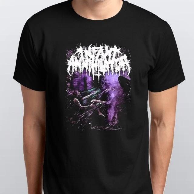 

Футболка с принтом группы Infant Annihilator 100% Хлопок Мужские Футболки Топ S M L XL XXL 3 4 XL цвета Черный 3XL